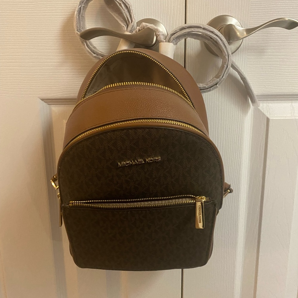 Michael Kors Brown and Black Backpack